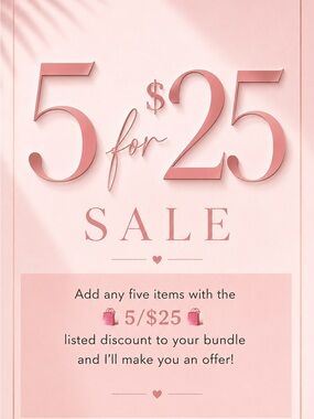 5 for $25 Summer Sale!